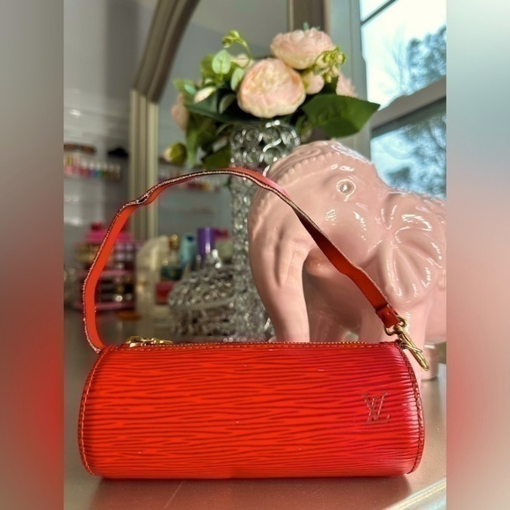 Louis Vuitton Red Epi Mini Papillon Pouchette